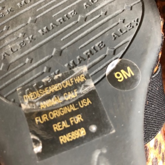 Women's Alex Marie, Cowhide Leather, Leopard Wedge Shoes 9M - Picture 10 of 10